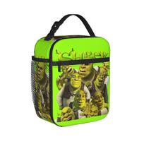 Shreks Collage Insulated Lunch Bags High Capacity  Reusable Cooler Bag Lunch Box Tote Office  Picnic Men Women One Size green