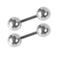 Smart 1Pair Punk Stainless Steel Ball Barbell Ear Studs Earrings 3mm sidabras