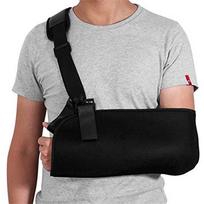 Arm Sling Shoulder Immobilizer Bracing High Pouch Support Strap Black Breathable white