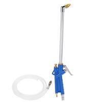 Car Washer Water Spray Gun Steel with 120cm 47in Long Hose Universal for Engine Oil Ducts gray