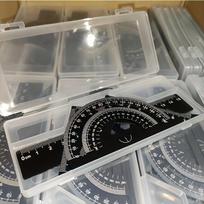 Aluminum Alloy Geometric Ruler Set, Math Triangle Protractor, Suitable for Drawing and Engineering Design juoda