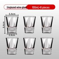 ZISIZ prabangūs kvadratinio pagrindo Baijiu stiklinės, 6 vnt. rinkinys gray