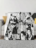 Geto pledas languotas Helovino pledai#Spalva_,Dydis_150X200CM 75X95CM pilka spalva