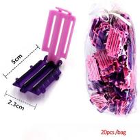 20pcs/bag Hair Clip Wave Perm Rod Bars Corn Curler DIY Curler Fluffy Clamps Rollers Fluffy Hair Roots Perm Hair Styling Tools pink
