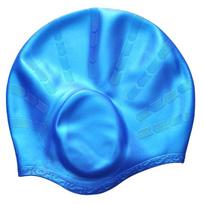 Suaugusiesiems skirtos plaukimo kepurės vyrams, moterims, ilgi plaukai, vandeniui atsparus baseino kepuraitės, apsaugančios ausis, didelė Natacion silikoninė nardymo kepurė blue
