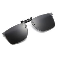 Polarized Clip Sunglasses Myopia Glasses Clip Driver Outdoor Fishing Night Vision Myopia Clipon Sun Shading Eyeglasses blue