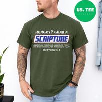 Hungry Grab A Scripture Funny Christian God Jesus Men Women T-Shirt S įvairiaspalvis