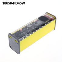 Pd45W Super Fast Charging Diy Power Bank Case Weld-Free 8-Cell 18650 Battery Storage Box Daul Usb Type C Output as the picture gray