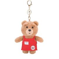 Ted2 pliušinis raktų pakabukas Kawaii pliušinis meškiukas Anime hobio minkštas žaislas Raktų pakabukas Krepšio pakabukas Lėlės Kalėdinės Gimtadienio Dovanos beige