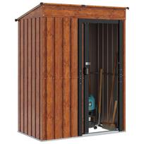 Garden Shed Brown 137 x 81 x 180 cm Metal