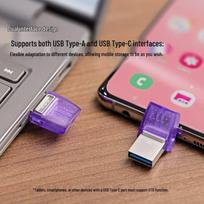 Kingston DataTraveler Duo 3C USB 3.2 USB-C Dual-Interface Flash Drive purple