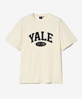 YALE Two-Tone Arch Short Sleeve T-Shirt Cream Cream/Xxl black