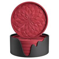 6/10 vnt. silikoninių padėkliukų gėrimams rinkinys, apvalūs arbatos padėkliukai, izoliuoti puodelių padėkliukai, viešbučiui, restoranui Black 6Pcs Set black