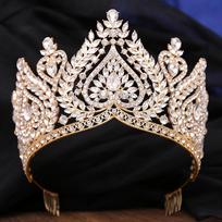 Karališkas Deimantinis Karūna Nuotakos Karūna Konkursų Miss Tiara Šukos Galvos Apdangalas Nuotaka Vestuvinė Suknelė Plaukų Papuošalai Aksesuarai white