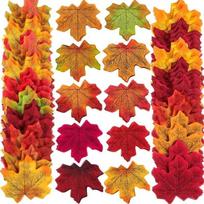 200 vnt. dirbtinių klevo lapų Padėkos dienos dekoravimui Rudens lapai vestuvių stalo dekoravimui, rankdarbiams, Helovino dekoravimui Mix Color-200pcs white