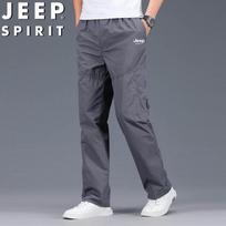 JEEP SPIRIT Men's Casual Straight-Leg Outdoor Sport Pants L pilka