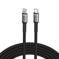 Fast Charging Lightning Cable PD MFI USB C to Lightning Wire for 14 13 12 11 Pro Max 6 7 8 Plus SE Nylon Braided 20W Line 1m gray