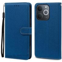 Dėklas Realme Note 70, Dangtelis Realme Note 70T, Piniginės tipo atverčiamas odinis telefono dėklas Realme Note 70T, Dėklas Note70, Dangtelis Note70, Coque Fundas Note 70  (Note 70T) tamsiai mėlyna spalva