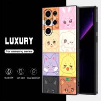 Cute A-ANITEEZ Phone Case For Samsung S25,S24,S23,S22,S21,S20,S10,Ultra,Plus,Lite,FE,Soft Silicone Black Cover SamsungS225G gray