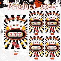150 Sets Casino Theme Party Scratch Off Cards Casino Games Decorations Slot Machine Pattern Game Cards For Casino Game Night Party black