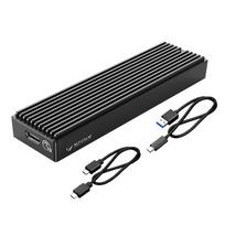 M.2 NVMe SSD Case Hard Drive Enclosure USB 3.1 with A to C and C to C Cables black