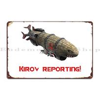 Command And Conquer Red Alert Kirov Reporting Metal Sign Garage Cinema Cave Club Printing Tin Sign Poster 20x30cm gray