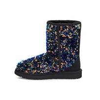 UGG Classic Short Stellar Sequin Snow Boots Black/Blue Women's 1112514-BLK 37 black