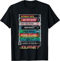 Journey Iconic Tape Deck Hits Retro Vintage Chest Poster T-Shirt S įvairiaspalvis