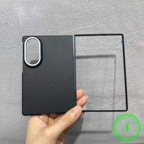 for For Samsung Galaxy Z Fold 8 High Quality Magnetic 1500D Carbon Fiber Pattern PC Case Kevlar Skin Feel Wireless Charge Cover Galaxy Z Fold 8 juoda