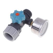 Slėgio reguliatorius G3/4'' reguliuojamas vandens slėgio reguliavimo vožtuvas su slėgio matuokliu šiltnamio sodo laistymo valdiklis One Size gray