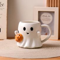 Pumpkin Ghost Halloween Prank Cup - Cute & Rare Elf Mug Gift 600ml