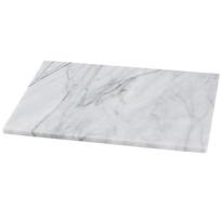 Perlinė Metalinė Marmurinė Tešlos Lenta 40 x 30 cm (makaronų gamybai, duonai, picai, pyragaičiams, pyragų tešlai, sausainiams) D-5881 white