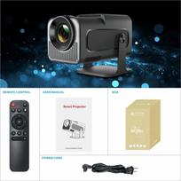 2024 HY320 Mini Nešiojamas Projektorius Android 11 WiFi Išmaniojo Namų Kino Sistema 320 ANSI Liumenų Full HD 720p Palaiko 4K, Dviejų Juostų Belaidis Ryšys with EU Plug juoda