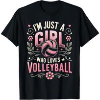 Volleyball Shirt For Teens Women Girl Who Loves Volleyball T-Shirt(1) S juoda