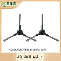 Suitable for Chasing Mova Sweeping Robot Accessories V30 Pro Dust Bag Rag Side Brush Filter Core Cleaning Solution 2 Side Brushes black