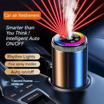 Smart Car Air Freshener Diffuser with Automatic Mist Spray Adjustable Timer and LED Display Compatible with Vehicle Interior Use One Size