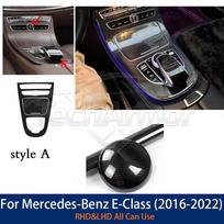 Anglies Pluošto Automobilio Apsauginė Plėvelė Mercedes Benz E-Klasės W213 2016-2022 Centrinės Konsolės Pavarų Perjungimo Skydelio Apsauginis Dangtelis Apdailos Elementas C Matte Black