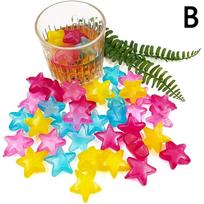 24Pcs Reusable Plastic Quick-Freeze Easy-to-Clean Fake Ice Cubes For Making Cold Appealing Drinks multi