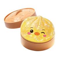 Cartoon Dumpling Squeeze Toy with Steamer, Anxiety Relief Dough Stress Ball Fidget Toy, Stretchy Steamed Bun Sensory Toy for Kids Adults mėlyna