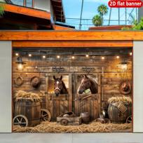 1pc warehouse horse backdrop banner suitable for photography background garden porch decoration theme party 100x150cm black