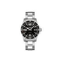 Longines Concas Nardymo serijos Automatinis mechaninis judėjimas Rodomas data Laikrodis 41 mm Juodas ciferblatas Nerūdijančio plieno korpusas Vyriški laikrodžiai Sidabrinis L3.742.4.56.6 Regular Watch Box,Black Dial gray