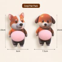 Shiba Inu 3D silikoninis durų kamštis ir slėgio mažinimo tylus padėkliukas