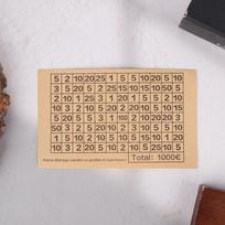 1 rinkinys medinė taupyklė pinigų indas pinigų dėžutė gryniesiems taupyti lobio monetų dėklas 1000/5000/10000 eurų 10000 Euro stickers beige