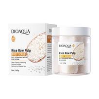 140g BIOAOUA Rice Puree Exfoliating Scrub Gently Exfoliates Softens Moisturizes and Nourishes Skin white