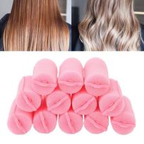 12pcs Pink Foam Sponge Hair Roller Flexible Sponge Hair Curler Foam Hair Roller  Home Salon pink