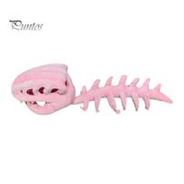 Small Pet Halloween Costume Dinosaur Skeleton Cat Costume, Plush Hood Outfit, Cute Spooky Comfortable Apparel for Kittens Trick or Treat, Funny Photo 25cm rožinė
