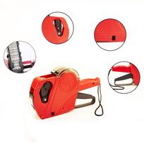 8-Digits Single Row Price Tag Gun Labeller Maker w/ Sticker Labels & Ink MX-5500 red