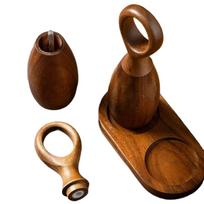 Rustic Style Salt And Pepper Shaker Salt And Pepper Grinder With Ceramic Grinding Mechanism Perfect For Kitchens black