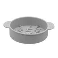 Dog Slow Feeder Bowl Slow Feeding Dog Food Dish Silicone Pet Food Bowl Prevents Choking for Fast Eaters Dogs And gray