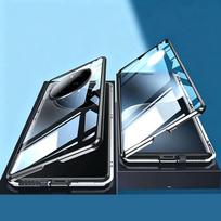 Dėklas Huawei Honor Magic 8 7 4 Pro su dvipuse grūdinto stiklo ir metaliniu rėmeliu, apsauginiais kampais ir viso objektyvo apsauginiu dangteliu for Honor Magic4 Pro